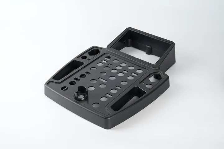 Consumer Electronics Black injection molded technical mounting component